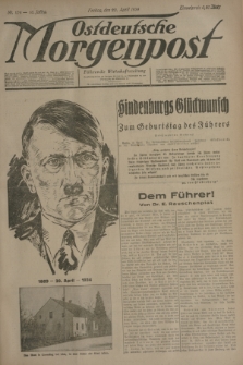 Ostdeutsche Morgenpost : Führende Wirtschaftszeitung. Jg.16, Nr. 104 (20 April 1934)