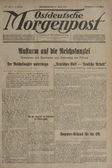 Ostdeutsche Morgenpost : Führende Wirtschaftszeitung. R.16, Nr. 105 (21 April 1934)