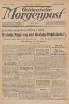 Ostdeutsche Morgenpost : Führende Wirtschaftszeitung. Jg.16, Nr. 232 (27 August 1934)