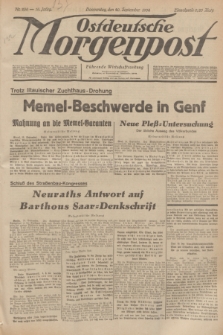 Ostdeutsche Morgenpost : Führende Wirtschaftszeitung. Jg.16, Nr. 256 (20 September 1934)