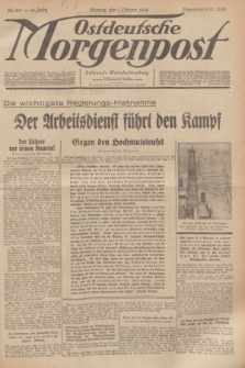 Ostdeutsche Morgenpost : Führende Wirtschaftszeitung. Jg.16, Nr. 267 (1 Oktober 1934)