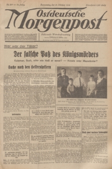 Ostdeutsche Morgenpost : Führende Wirtschaftszeitung. Jg.16, Nr. 277 (11 Oktober 1934)