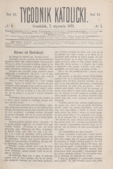 Tygodnik Katolicki. R.12, № 1 (7 stycznia 1871)