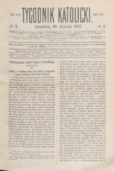 Tygodnik Katolicki. R.13, № 3 (20 stycznia 1872)
