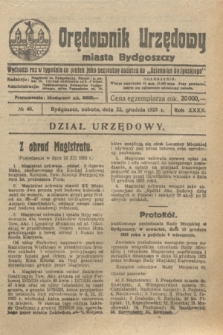 Orędownik Urzędowy Miasta Bydgoszczy. R.40, № 40 (22 grudnia 1923)