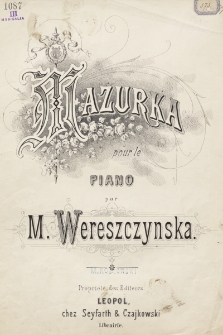 Mazurka : pour le piano : op. 19