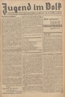 Jugend im Volk : Beilage der Deutschen Rundschau in Polen. 1935, Nr. 14 (7 April)