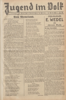 Jugend im Volk : Beilage der Deutschen Rundschau in Polen. 1935, Nr. 39 (29 September)