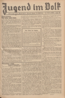 Jugend im Volk : Beilage der Deutschen Rundschau in Polen. 1936, Nr. 32 (15 August)