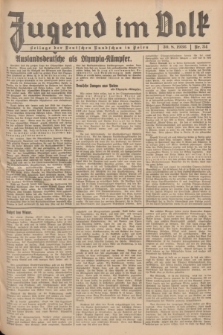 Jugend im Volk : Beilage der Deutschen Rundschau in Polen. 1936, Nr. 34 (30 August)