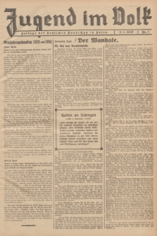 Jugend im Volk : Beilage der Deutschen Rundschau in Polen. 1937, Nr. 1 (3 Januar)