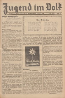 Jugend im Volk : Beilage der Deutschen Rundschau in Polen. 1937, Nr. 19 (9 Mai)