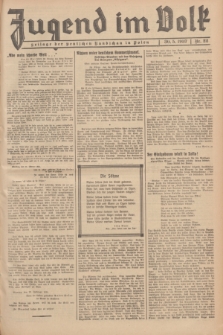 Jugend im Volk : Beilage der Deutschen Rundschau in Polen. 1937, Nr. 22 (30 Mai)