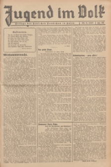 Jugend im Volk : Beilage der Deutschen Rundschau in Polen. 1937, Nr. 25 (20 Juni)