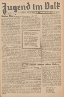 Jugend im Volk : Beilage der Deutschen Rundschau in Polen. 1937, Nr. 27 (4 Juli)