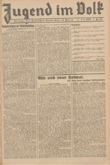 Jugend im Volk : Beilage der Deutschen Rundschau in Polen. 1937, Nr. 31 (1 August)