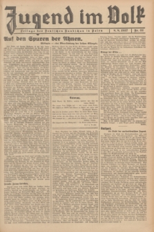 Jugend im Volk : Beilage der Deutschen Rundschau in Polen. 1937, Nr. 32 (8 August)