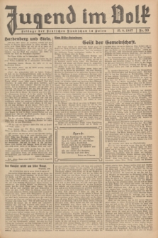 Jugend im Volk : Beilage der Deutschen Rundschau in Polen. 1937, Nr. 33 (15 August)
