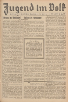 Jugend im Volk : Beilage der Deutschen Rundschau in Polen. 1937, Nr. 35 (29 August)