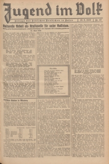 Jugend im Volk : Beilage der Deutschen Rundschau in Polen. 1937, Nr. 37 (12 September)