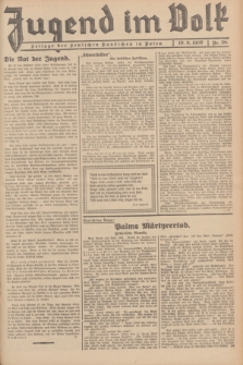 Jugend im Volk : Beilage der Deutschen Rundschau in Polen. 1937, Nr. 38 (19 September)