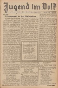Jugend im Volk : Beilage der Deutschen Rundschau in Polen. 1937, Nr. 52 (25 Dezember)