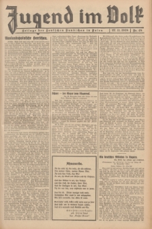 Jugend im Volk : Beilage der Deutschen Rundschau in Polen. 1938, Nr. 48 (27 November)
