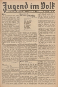Jugend im Volk : Beilage der Deutschen Rundschau in Polen. 1939, Nr. 25 (18 Juni)