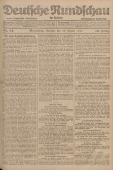Deutsche Rundschau in Polen : früher Ostdeutsche Rundschau, Bromberger Tageblatt. Jg.46, Nr. 24 (29 Januar 1922) + dod.