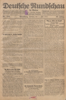 Deutsche Rundschau in Polen : früher Ostdeutsche Rundschau, Bromberger Tageblatt. Jg.47, Nr. 146 (1 Juli 1923) + dod.