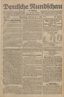 Deutsche Rundschau in Polen : früher Ostdeutsche Rundschau, Bromberger Tageblatt. Jg.47, Nr. 147 (3 Juli 1923) + dod.