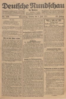 Deutsche Rundschau in Polen : früher Ostdeutsche Rundschau, Bromberger Tageblatt. Jg.47, Nr. 152 (8 Juli 1923) + dod.