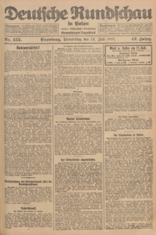 Deutsche Rundschau in Polen : früher Ostdeutsche Rundschau, Bromberger Tageblatt. Jg.47, Nr. 155 (12 Juli 1923) + dod.