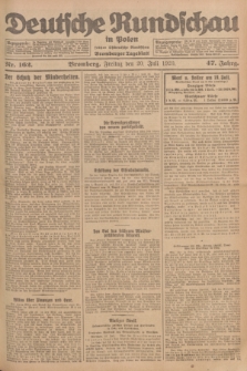 Deutsche Rundschau in Polen : früher Ostdeutsche Rundschau, Bromberger Tageblatt. Jg.47, Nr. 162 (20 Juli 1923) + dod.