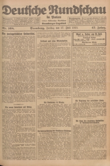 Deutsche Rundschau in Polen : früher Ostdeutsche Rundschau, Bromberger Tageblatt. Jg.47, Nr. 168 (27 Juli 1923) + dod.
