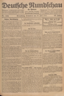 Deutsche Rundschau in Polen : früher Ostdeutsche Rundschau, Bromberger Tageblatt. Jg.47, Nr. 169 (28 Juli 1923) + dod.