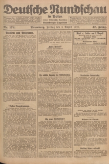Deutsche Rundschau in Polen : früher Ostdeutsche Rundschau, Bromberger Tageblatt. Jg.47, Nr. 174 (3 August 1923) + dod.