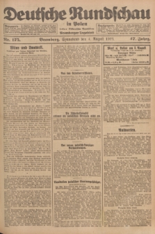 Deutsche Rundschau in Polen : früher Ostdeutsche Rundschau, Bromberger Tageblatt. Jg.47, Nr. 175 (4 August 1923) + dod.