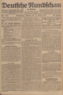 Deutsche Rundschau in Polen : früher Ostdeutsche Rundschau, Bromberger Tageblatt. Jg.47, Nr. 184 (15 August 1923) + dod.