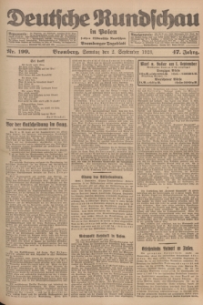 Deutsche Rundschau in Polen : früher Ostdeutsche Rundschau, Bromberger Tageblatt. Jg.47, Nr. 199 (2 September 1923) + dod.