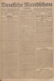 Deutsche Rundschau in Polen : früher Ostdeutsche Rundschau, Bromberger Tageblatt. Jg.47, Nr. 202 (6 September 1923) + dod.