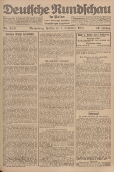 Deutsche Rundschau in Polen : früher Ostdeutsche Rundschau, Bromberger Tageblatt. Jg.47, Nr. 203 (7 September 1923) + dod.