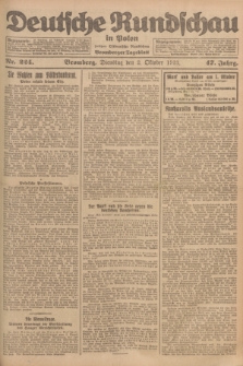 Deutsche Rundschau in Polen : früher Ostdeutsche Rundschau, Bromberger Tageblatt. Jg.47, Nr. 224 (2 Oktober 1923) + dod.