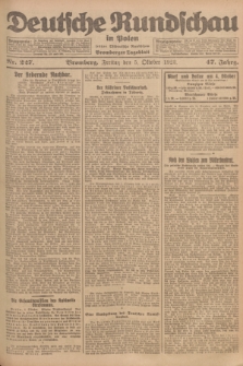 Deutsche Rundschau in Polen : früher Ostdeutsche Rundschau, Bromberger Tageblatt. Jg.47, Nr. 227 (5 Oktober 1923) + dod.