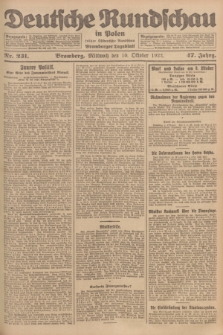 Deutsche Rundschau in Polen : früher Ostdeutsche Rundschau, Bromberger Tageblatt. Jg.47, Nr. 231 (10 Oktober 1923) + dod.