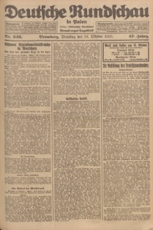 Deutsche Rundschau in Polen : früher Ostdeutsche Rundschau, Bromberger Tageblatt. Jg.47, Nr. 236 (16 Oktober 1923) + dod.