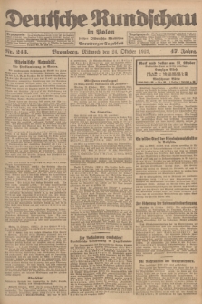 Deutsche Rundschau in Polen : früher Ostdeutsche Rundschau, Bromberger Tageblatt. Jg.47, Nr. 243 (24 Oktober 1923) + dod.