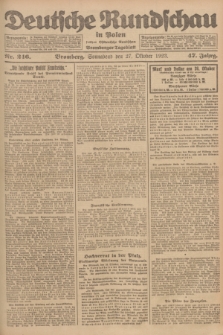 Deutsche Rundschau in Polen : früher Ostdeutsche Rundschau, Bromberger Tageblatt. Jg.47, Nr. 246 (27 Oktober 1923) + dod.