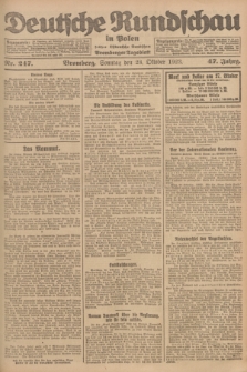 Deutsche Rundschau in Polen : früher Ostdeutsche Rundschau, Bromberger Tageblatt. Jg.47, Nr. 247 (28 Oktober 1923) + dod.
