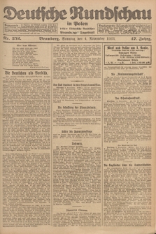 Deutsche Rundschau in Polen : früher Ostdeutsche Rundschau, Bromberger Tageblatt. Jg.47, Nr. 252 (4 November 1923) + dod.